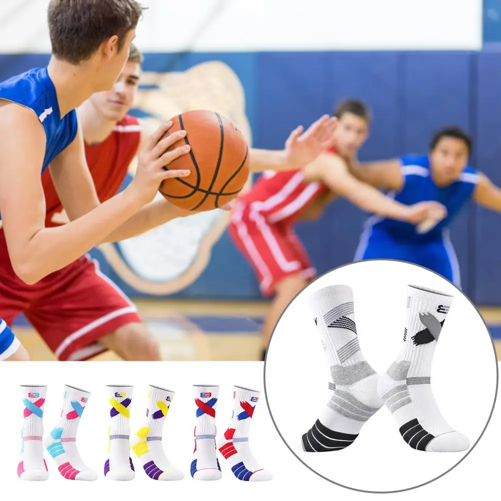 

Tube Tube Socks Impact Resistant Tube Socks Quick Drying Absorb Sweat Precise Stitching Sports Basketball Long Socks