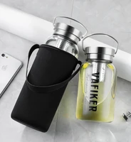 big volume 2022 summer tea glass cups with tea infuser portable travel tea flask stainless steel lid drinking tea kettle