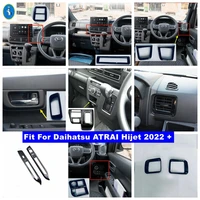 carbon fiber interior refit kit dashboard air ac glass lift button gear control panel cover trim for daihatsu atrai hijet 2022