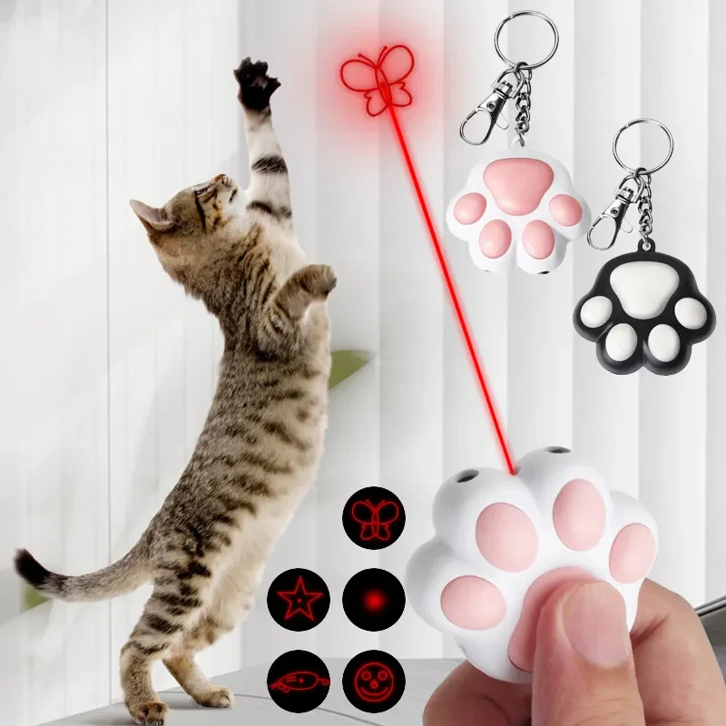 

Pet Cat Toys USB Rechargeable patterns Pet Laser Toy For Cats Interactive Funny Kitten Training Laser Toy Cat Accessories pets