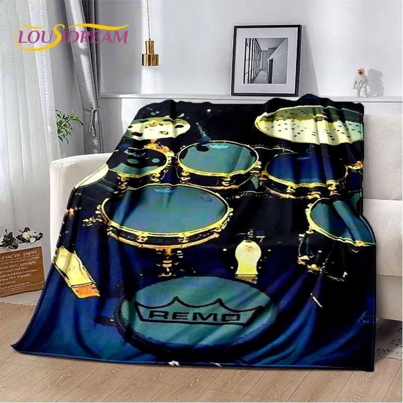 Барабанный Набор музыкальных инструментов мягкое плюшевое одеяло фланелевое