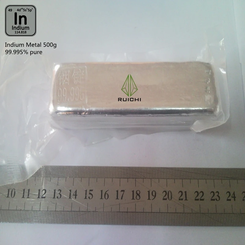 

Indium Metal Ingot, 99.995% pure 1000g (1kg)