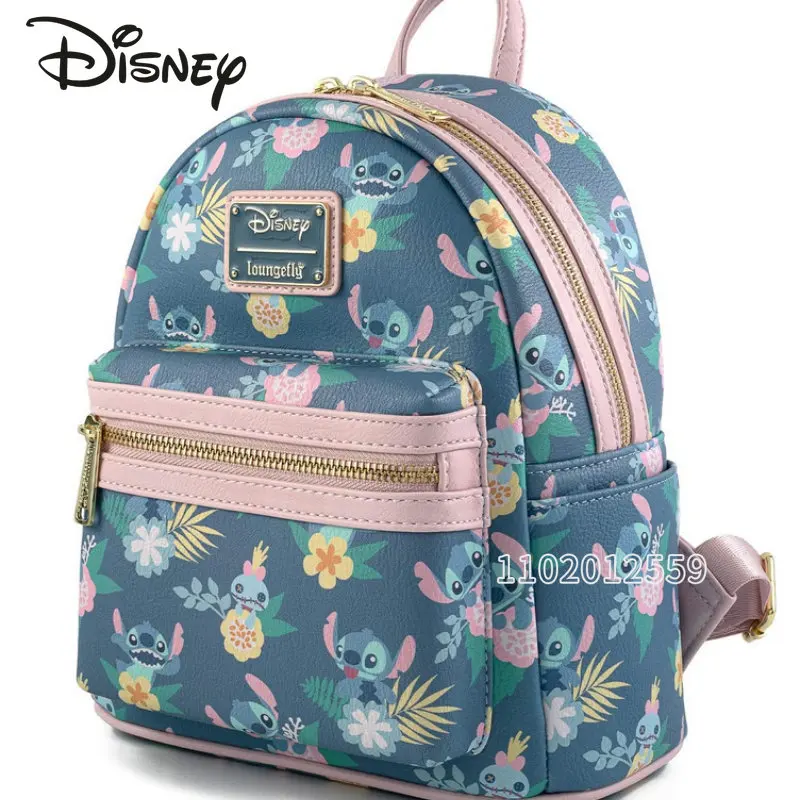 Disney Stitch New Mini Backpack Luxury Brand Women's Backpack Leisure Versatile Travel Backpack Cartoon Children's Book Bag