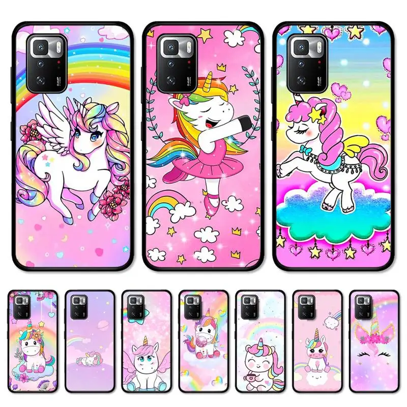 

Pink Unicorn Rainbow Phone Case for Redmi Note 8 7 9 4 6 pro max T X 5A 3 10 lite pro