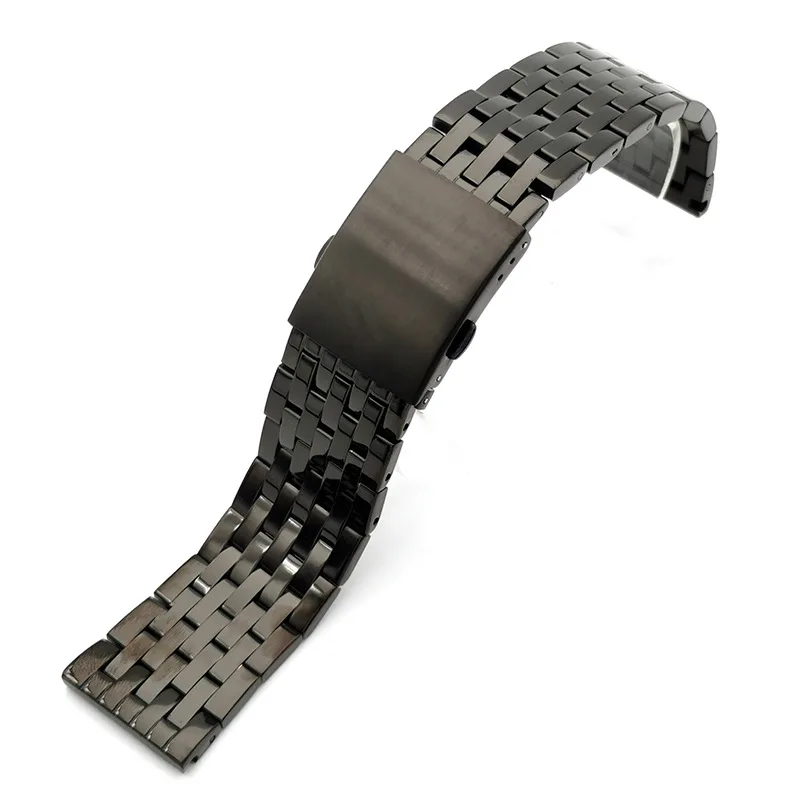 22mm 24mm 26mm 28mm Solid Stainless Steel Bead Of Rice Watch Band Strap Fit For All straight end Watches