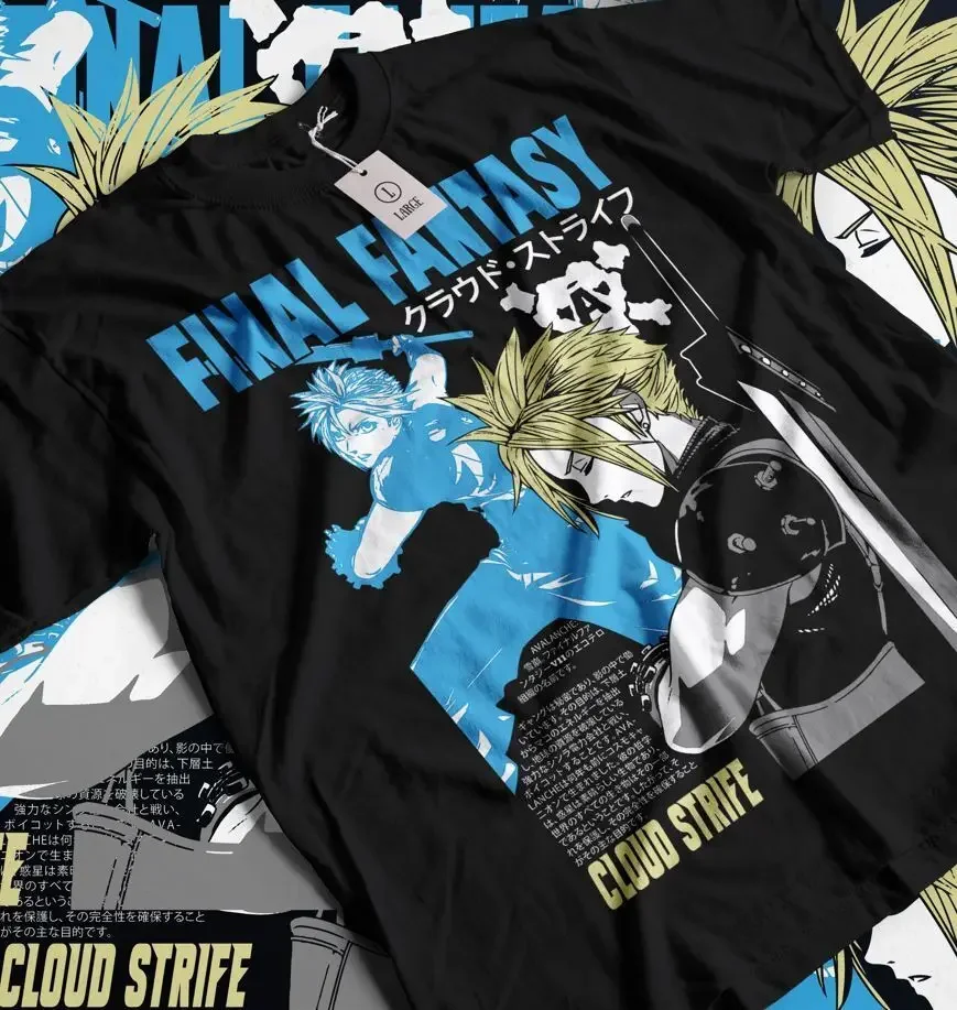 Футболка Final Fantasy VII Rebirth винтажная ретро-рубашка 7 рубашка