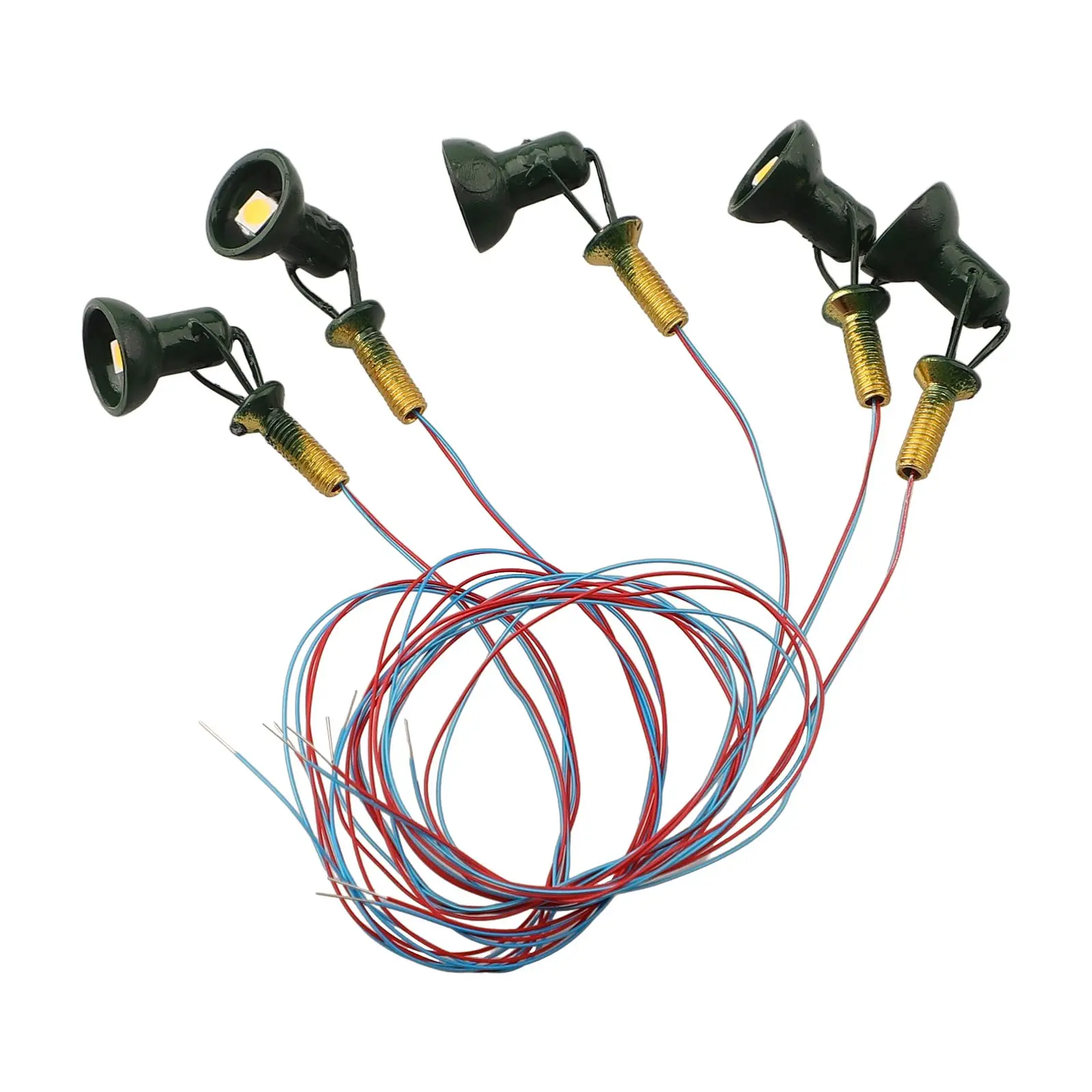 5x светодиодный прожектор H0 TT с полюсом фасады зданий модель здания прожекторы