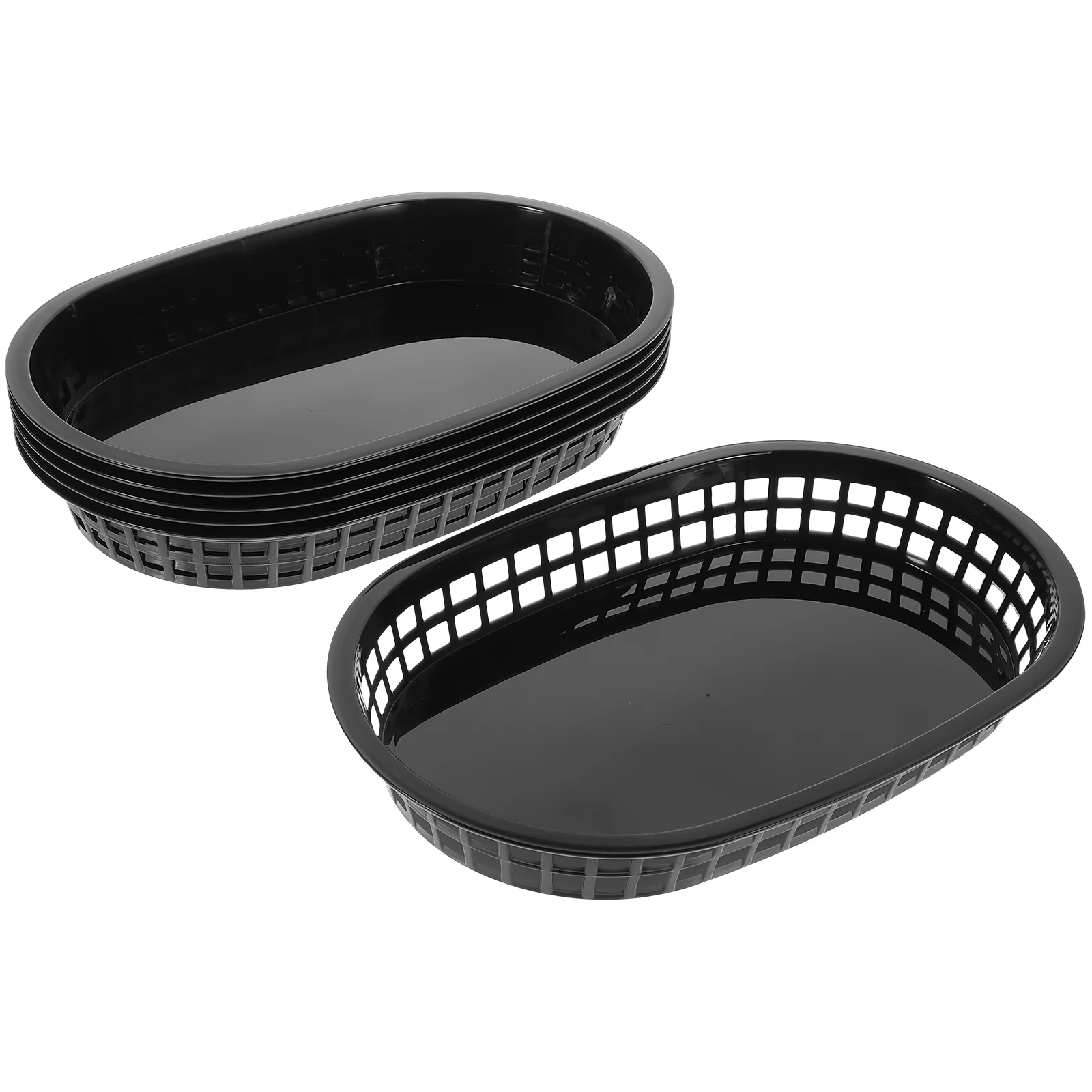 

6 Pcs +outdoor Decorative Snacks Tray Plastic Food Basket Dessert Plate Fruit Holder Countertop Bowl