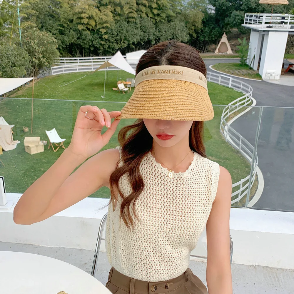 

Шляпа женская Соломенная с защитой от солнца, модная пустая Панама для занятий спортом на открытом воздухе, рыбалки, отдыха, пляжа, лето 2022