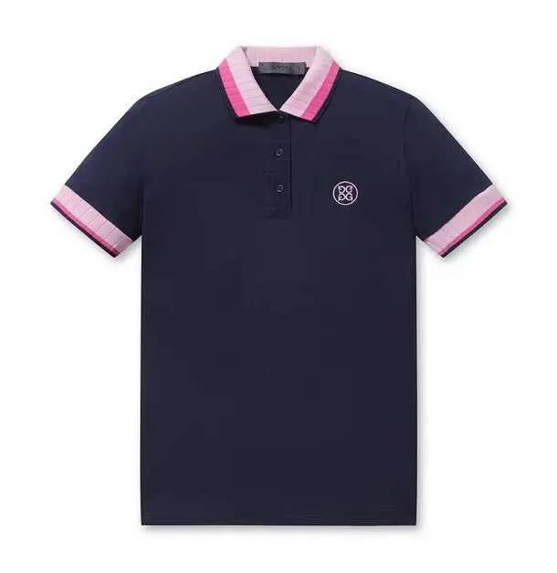 

Summer New Golf Ladies Short-Sleeved T-Shirt Korea Fashion Bright Colors Contrast POLO Shirt Sports Top