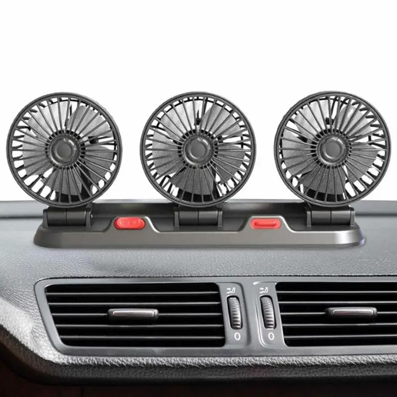 

12V/24VCar Fan Cooling Car Fan Three-HeadUsb Car Fan Adjustable Auto Cooler Air Fan Car Accessories Wind Regulation For Cars