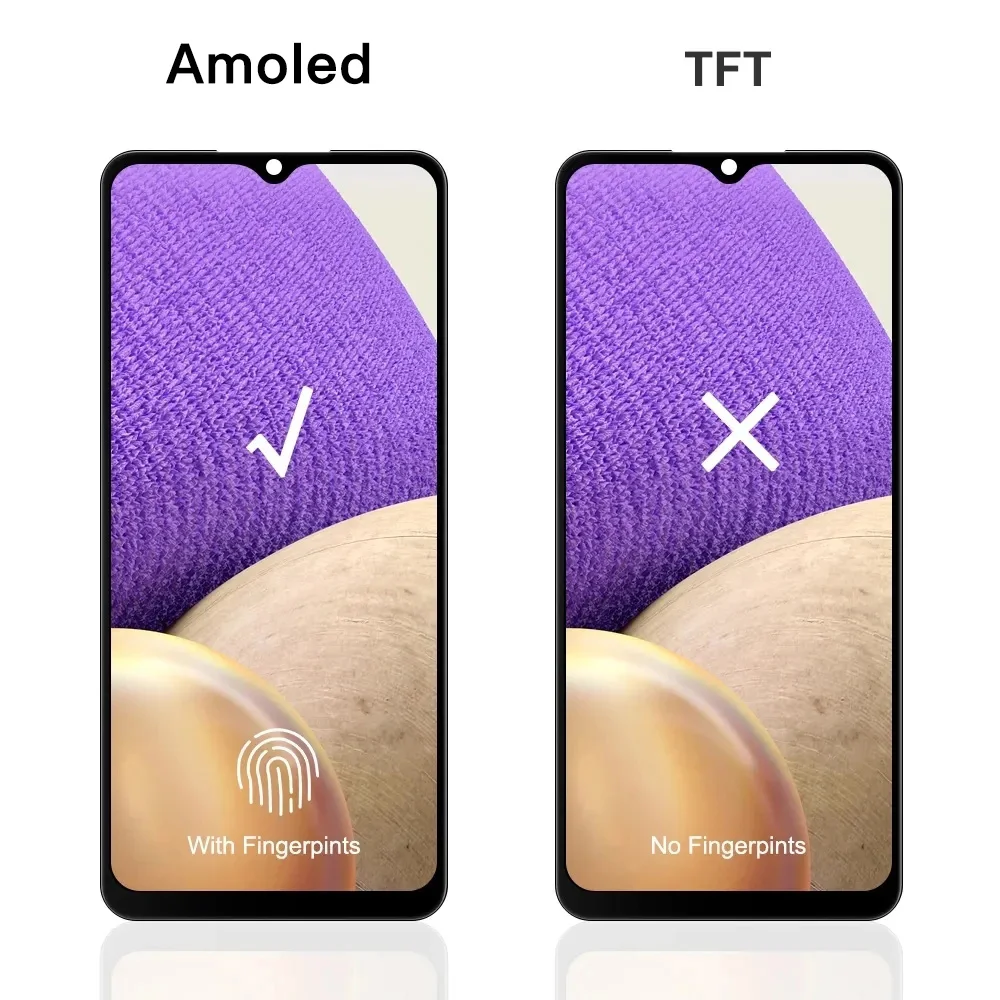 6 4 &quotAmoled/TFT для Samsung Galaxy A32 4G ЖК-дисплей с цифровым преобразователем сенсорного