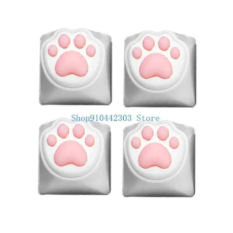 Фото 652F Силиконовый колпачок CatPaw, прозрачная анимация, сменный колпачок для клавиатуры из ПБТ №2