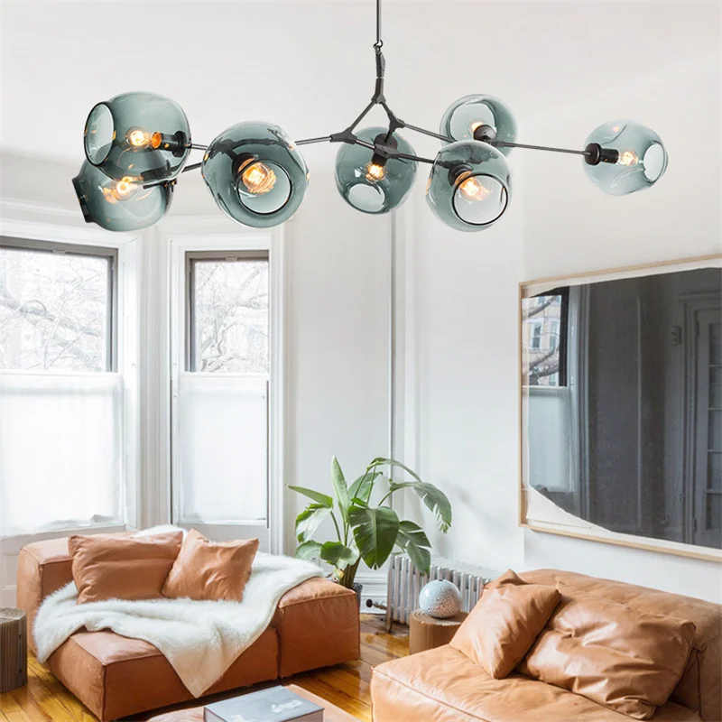 

Art Led Chandelier Pendant Lamp Ceiling Light Nordic Design Living Room Oft Vintage Hanging Suspension Luminaire Fixtures