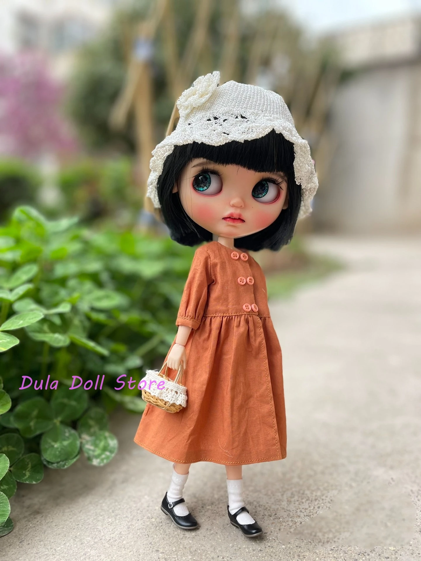 

Одежда для куклы Dula платье оранжевая юбка Blythe Qbaby ob24 ob22 Azone Licca ICY jerfish 1/6 аксессуары для шарнирных кукол