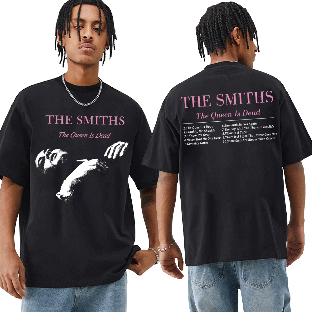 

The Smiths The Queen Is Dead T Shirts Men Women Punk Rock Band 1980's Indie, Morrissey Short Sleeve T-shirt Oversized Streetwear