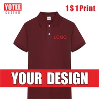 yotee summer new mens polo shirt logo custom embroidery printing business slim lapel t shirt high quality mens casual top now