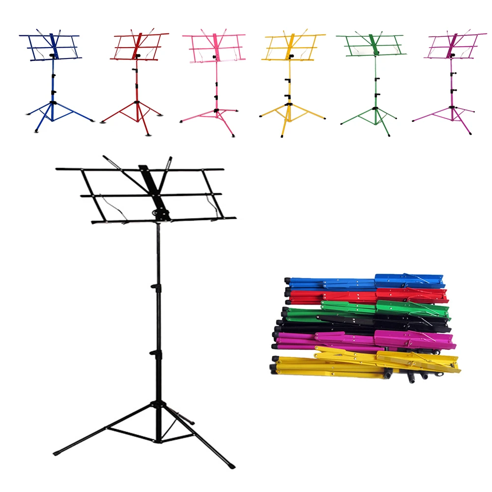 

Music Sheet Tripod Stand Stainless Steel Music Stand Holder Height Adjustable With Carry Bag For Musical Instrument