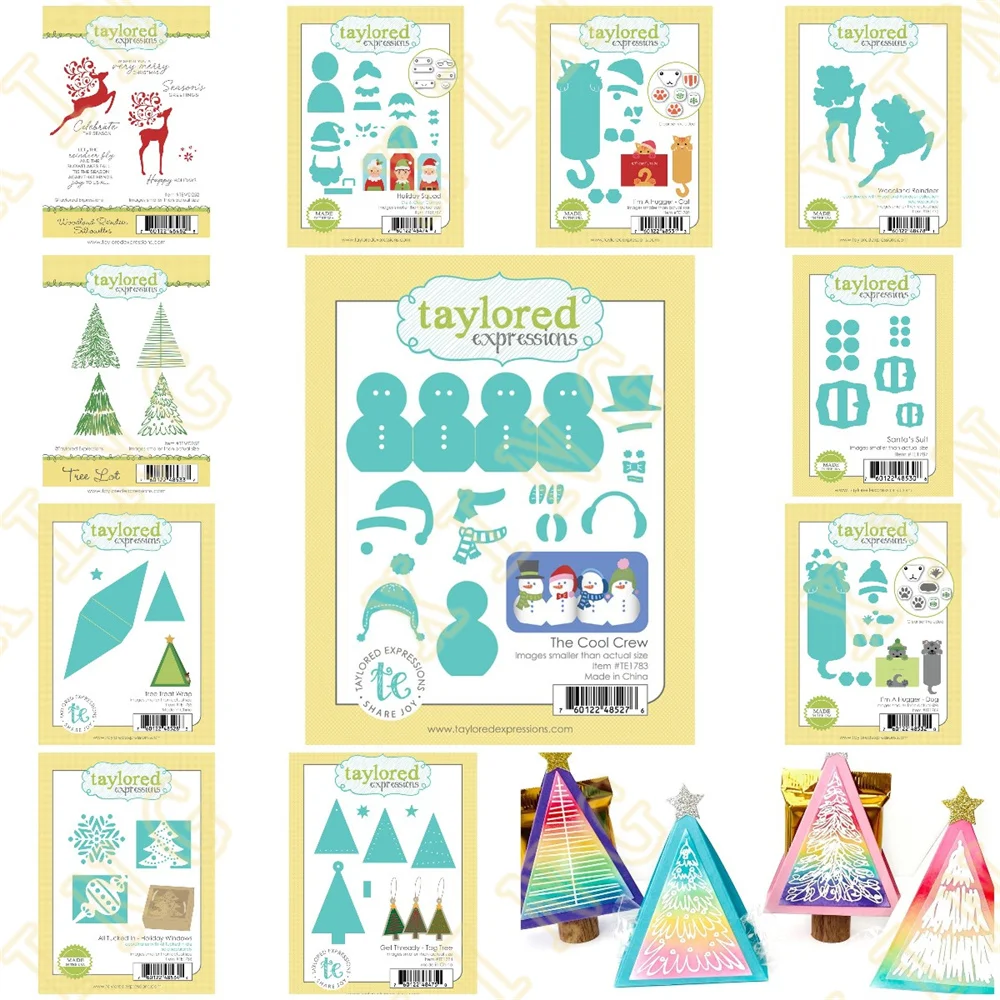 

New Christmas Tree Snowflake Metal Cutting Dies Clear Stamps Scrapbook Diary Secoration Embossing Stencil Template Diy Handmade