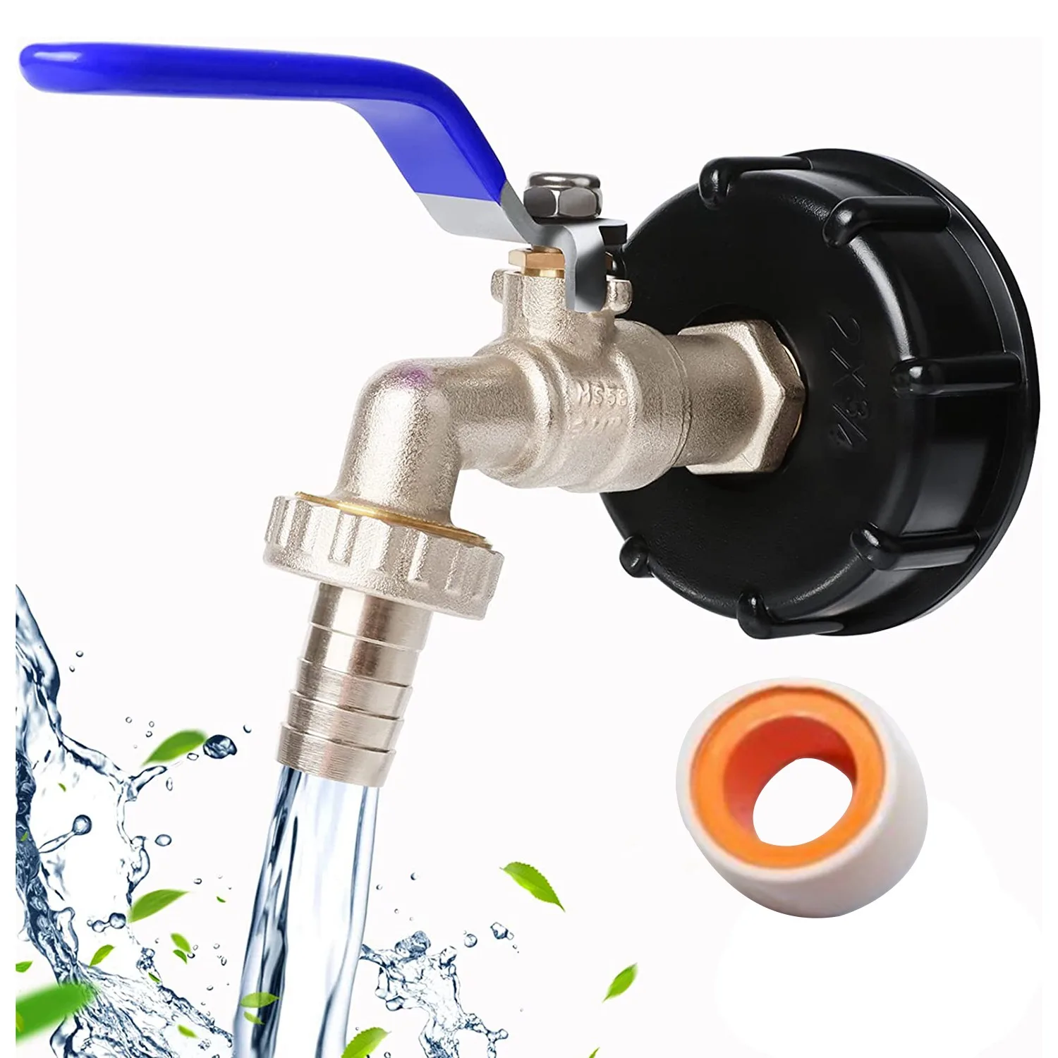 

IBC Container Accessories 3/4 Inch Brass IBC Tank IBC Tank Adapter Valve for S60 X 6 Water Tank Ibc Adapter