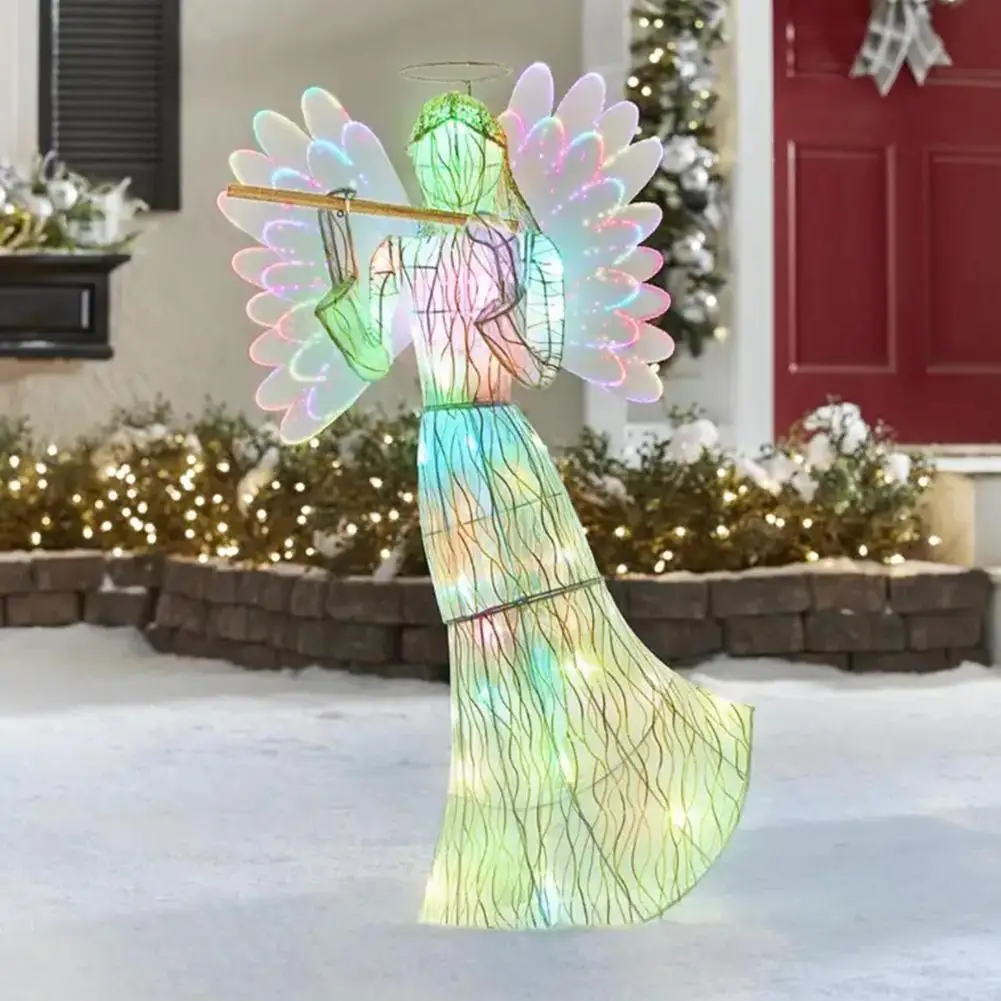 

Рождественское украшение для сада, светильник с ангелом, светодиодный светильник s 2023 Ярда, новая декорация для улицы, Рождественская вечер...