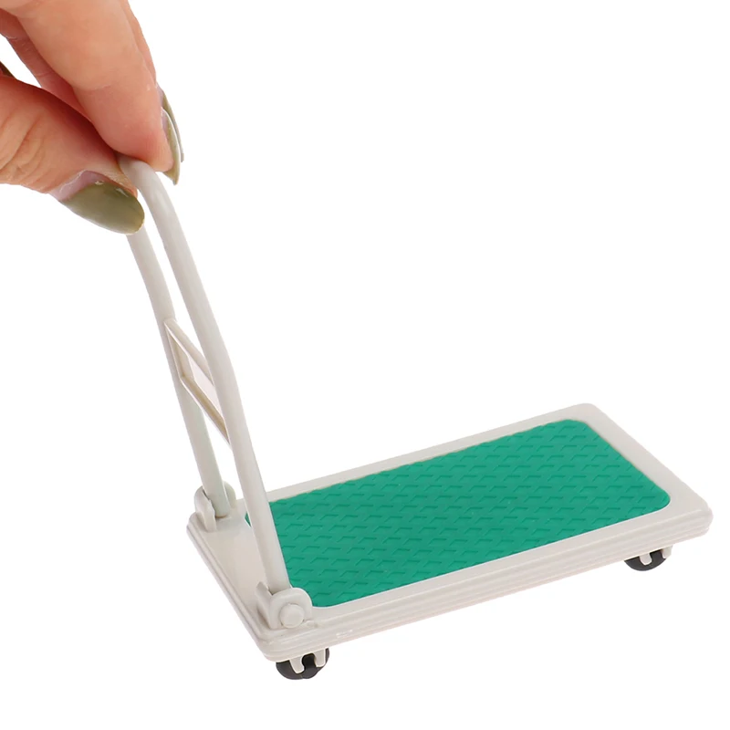 

Dollhouse Miniature Simulation Hand Truck Trailer Puller Board Truck Grocery Model DIY Outdoor Patio Garden Supermarket Scene