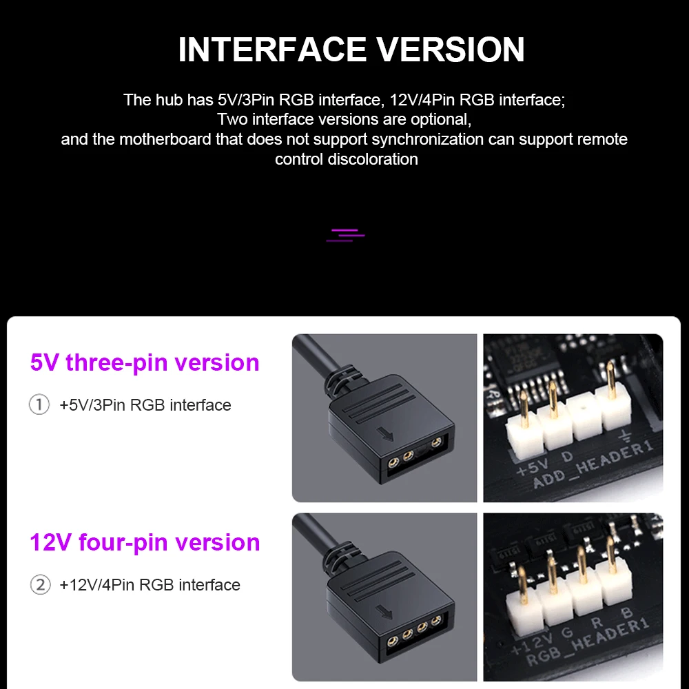 Адаптер-разветвитель для ASUS AURA SYNC RGB 5 В 3 контакта