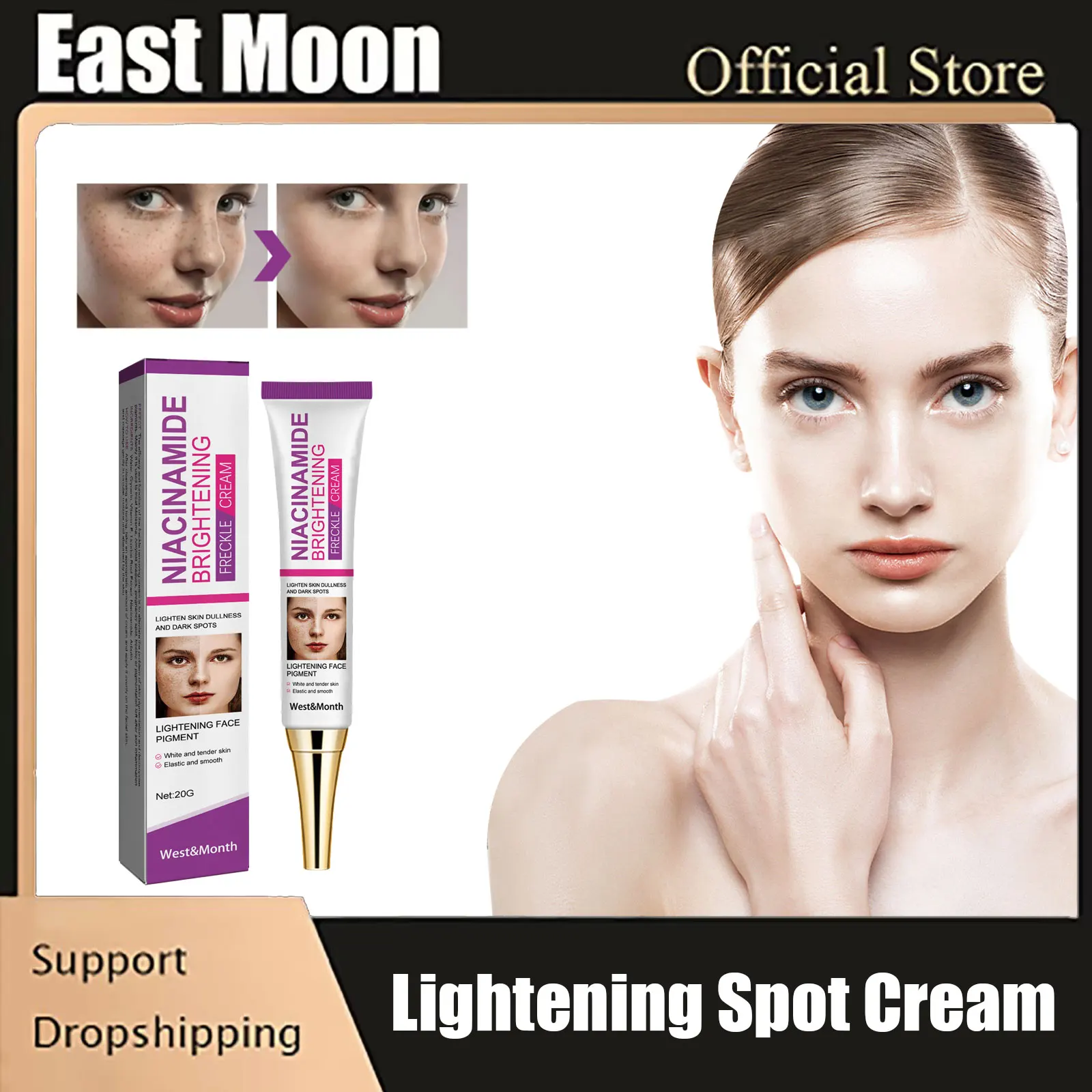 

Whitening Freckle Cream Remove Dark Spot Fade Pigmentation Brightening Chlosma Soothe Pores Hydrating Melanin Correcting Cream
