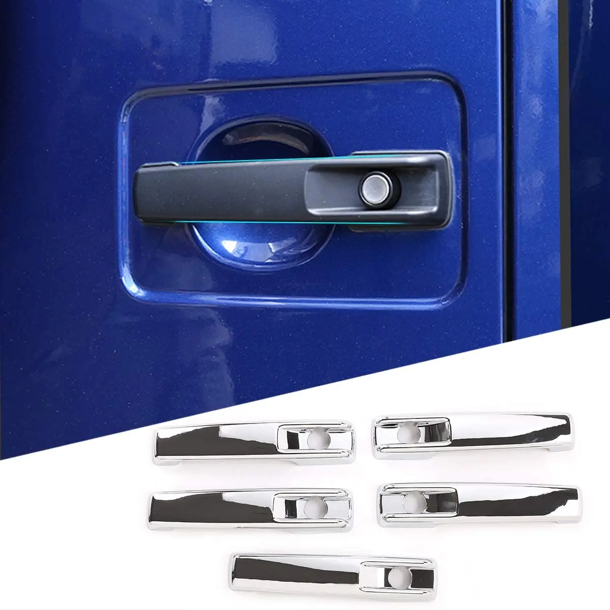 

for Benz G Class W463 G350 400 G55 G63 2019 2020 Exteiror Door Handle Cover Silver (Silver)