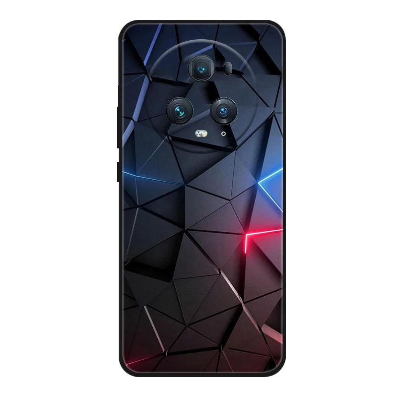Фото Чехол для телефона Honor Magic 5 Pro, задняя крышка из черного силикона с милым мультяшным котом для Honor Magic5 Pro №4