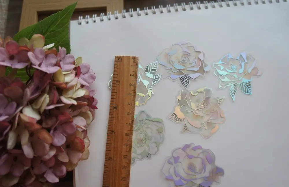 18 шт. Прозрачные лазерные наклейки из ПВХ