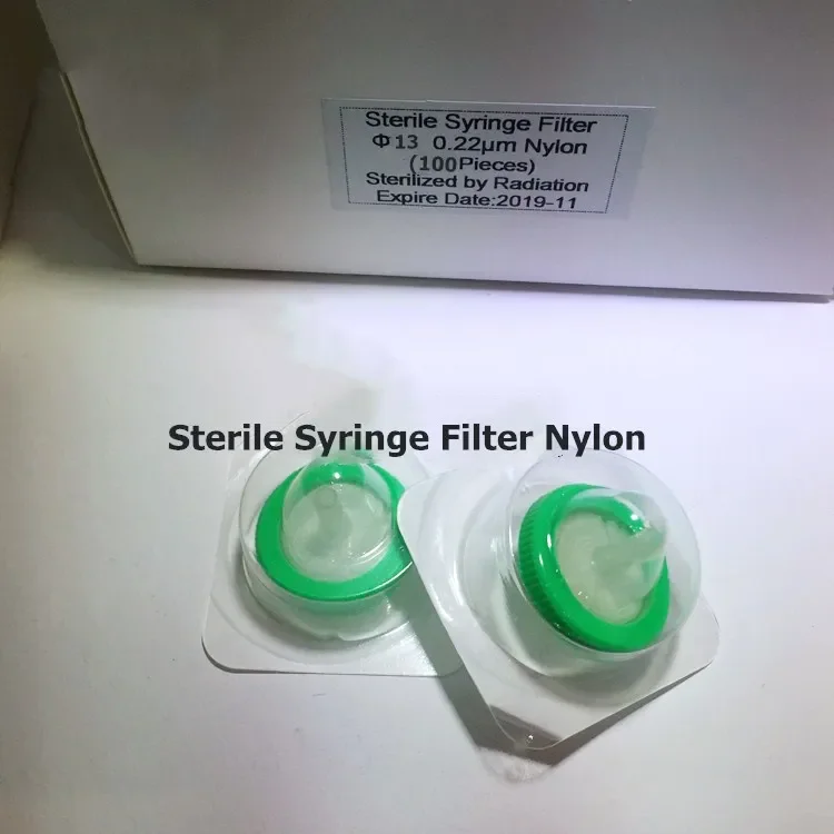 Стерильный шприцевой фильтр 13 мм блока 0 45 мкм/0 22 мкм игла нейлоновая мембрана