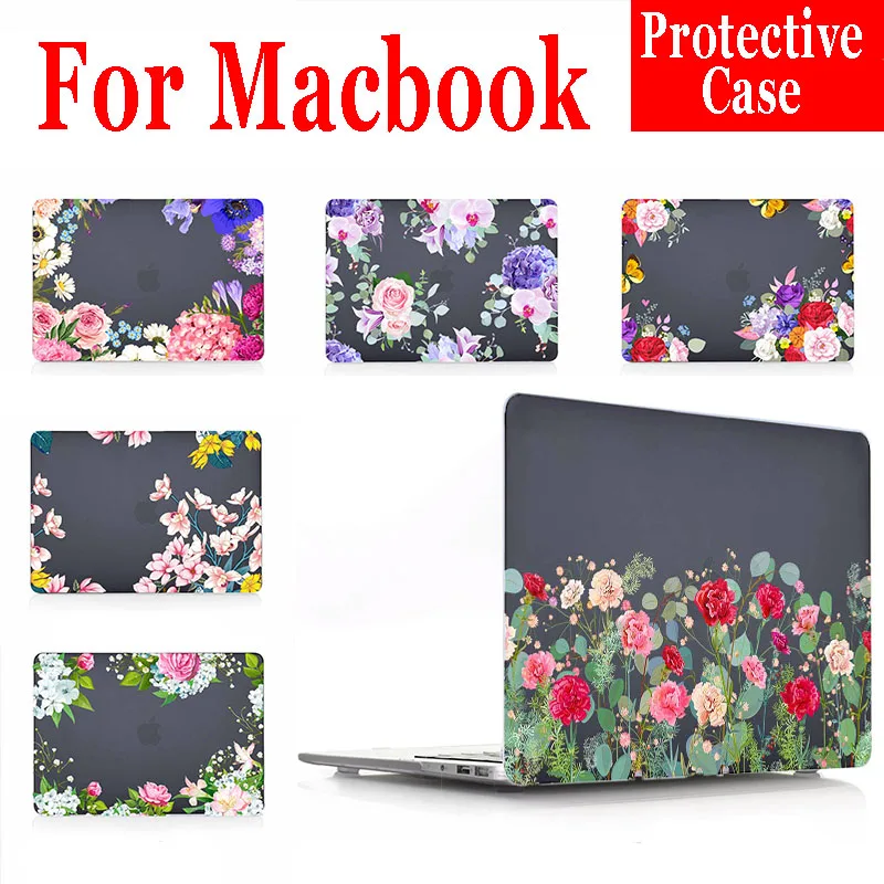

Защитный чехол для MacBook Air 13, чехол A1932 с красивым цветком для Macbook Pro 14, чехол A2442, чехол для Pro16 A2485, чехол для девочки