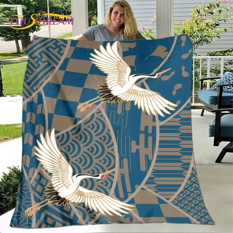 3D классическое китайское одеяло с журавлем фланелевое домашняя гостиная кровать