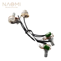 naomi hot electric guitar parts wiring harness three knobs plus one interface black and white line switch new