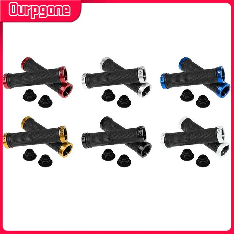 

Bike Handle Bar Grip Handlebar For MTB Mountain Bike Aluminum Rubber Handlebar Bicycle Non-slip Bilateral Lock Handlebar Grips