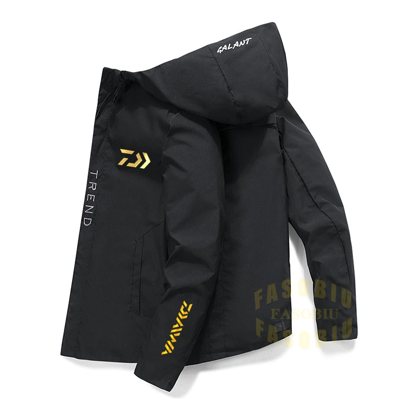

Trend Thin Fishing Jackets Men's Spring Autumn Hooded Fishing Clothes Quick Dry Sun Protection Outdoor Sport Fishing Clothing