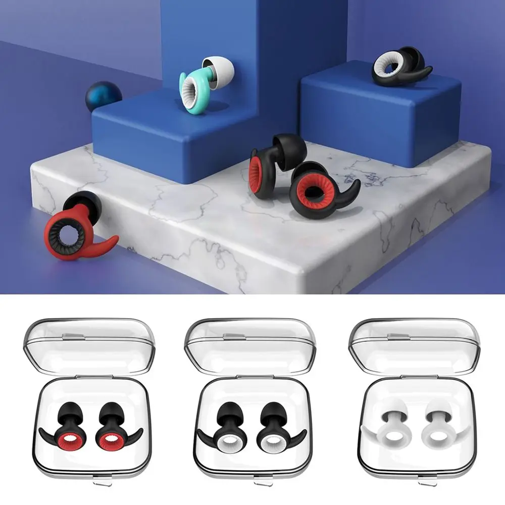 

Anti-noise Sleep Soundproof Earplugs Silicone Deep Sleeping Swimming Earplugs Noise Reduction Supplies Reusable Silent Earplugs