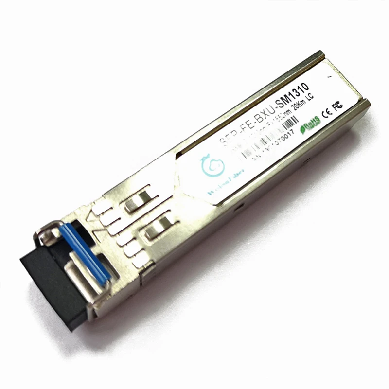 

Трансивер SFP 1,25G T1310-R1550 BIDI 20KM оптический модульный приемопередатчик Fiber Single-Mode SFP волоконно-оптический трансивер