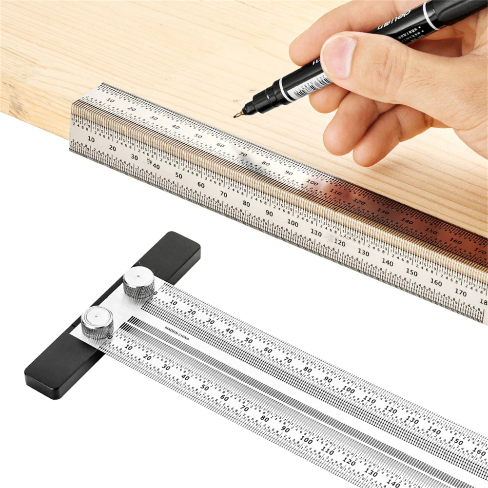 

Woodworking Marking T Rulers Scribing Square Ruler Gauge Measuring Tool Draft Marking Tools Carpenter Measuring Ruler