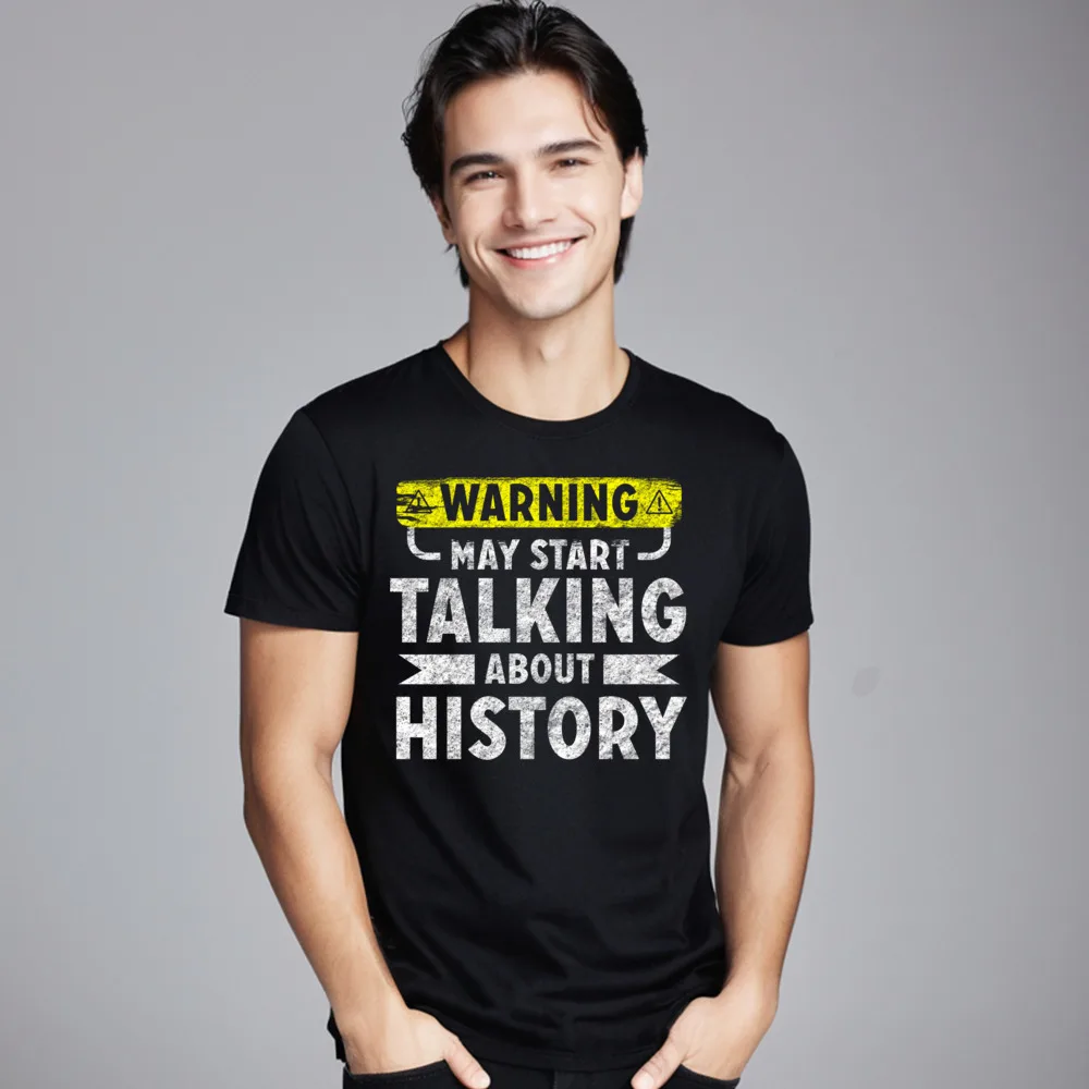 I ove History shirt funny Tees Funny Round Neck Lose Short Sleeve 100% Cotton Fabric Youth T-Shirt Slogan T Shirt
