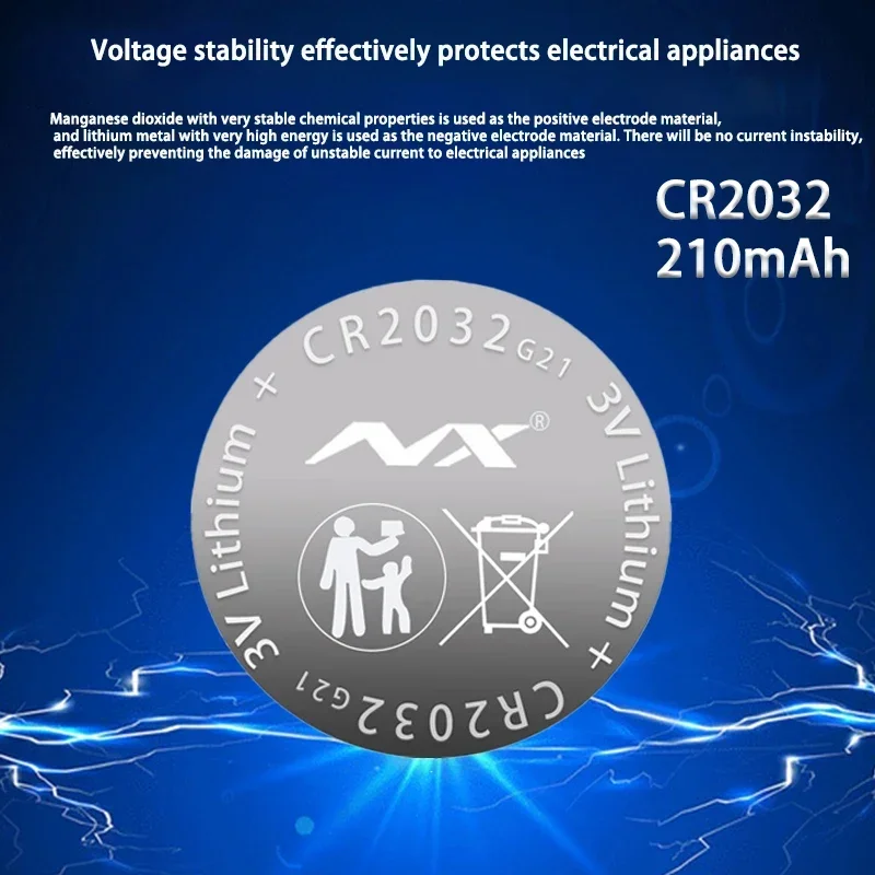 Литий-марганцевый диокис аккумулятор 210 мАч CR2032