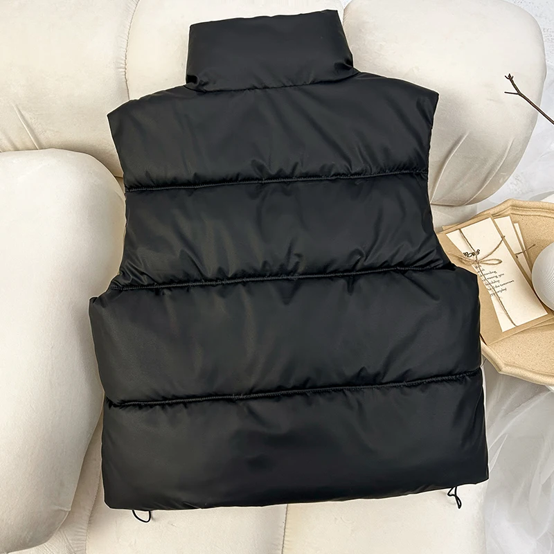 Женская осенне-зимняя жилетка без рукавов Повседневный Женский плотный короткий