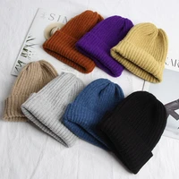 candy color beanie hat for women winter hat knitted imitation cashmere skullies warm soft bonnet cap female hats for girl gorros
