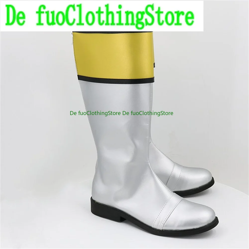 Sentai Gaoranger Silver Обувь для косплея Сапоги Игра Аниме Хэллоуин Рождество DefuoClothing