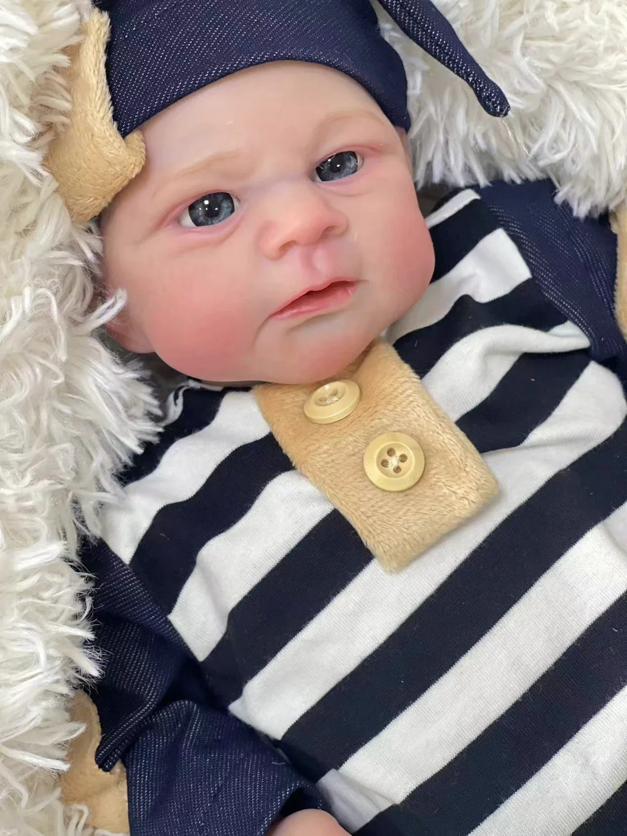 Готовая кукла с уже окрашенным Элайджа 45 см Реалистичная кукла-младенец мягкая