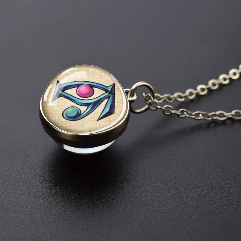 Египетский Анкх ожерелье Древний Египет Анубис стеклянный шар амулет-подвеска