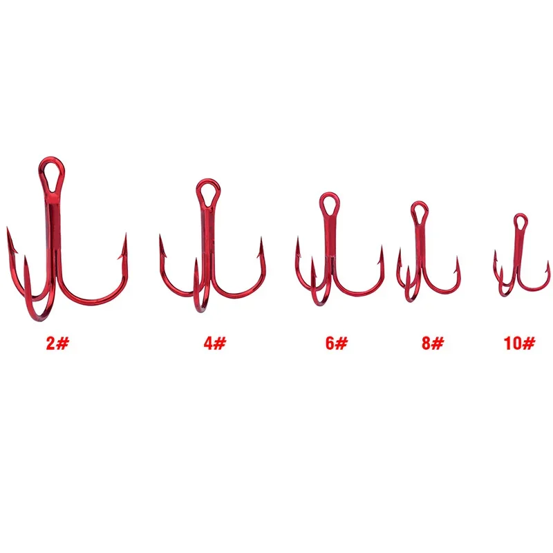 Новинка 2024 100 шт. тройные рыболовные крючки маленькие круглые изогнутые жесткие