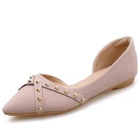 summer fashion shoes woman ballet flats women soft slip on single shoes rivet pointed toe ladies shoes footwear zapatos de mujer