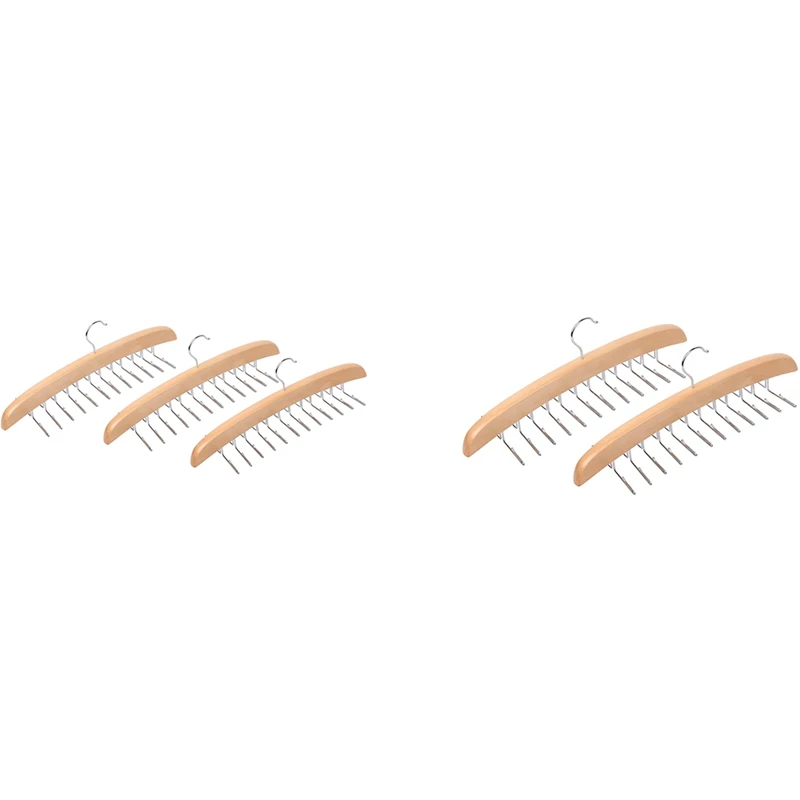 

Tank Top Hanger, Bra Hanger With Premium Wood, 24 Hooks, 360Degree Rotating Foldable Metal Hook, Closet Organizer